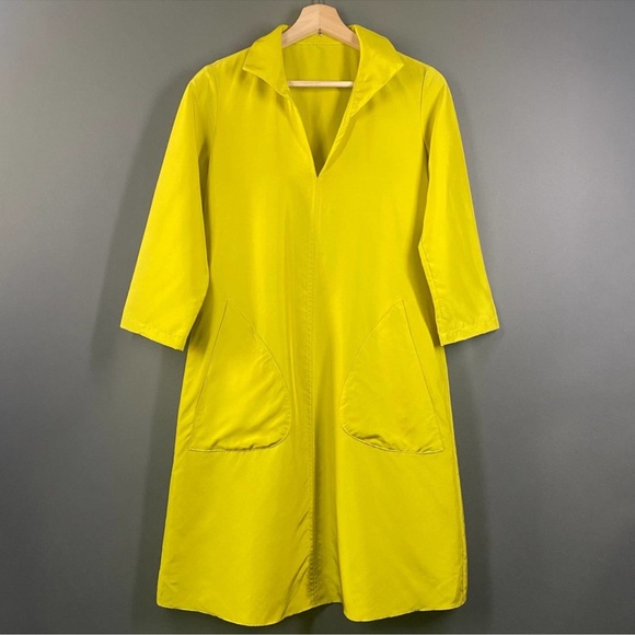 Peter Cohen silk mantle dress acid green - Picture 2 of 6